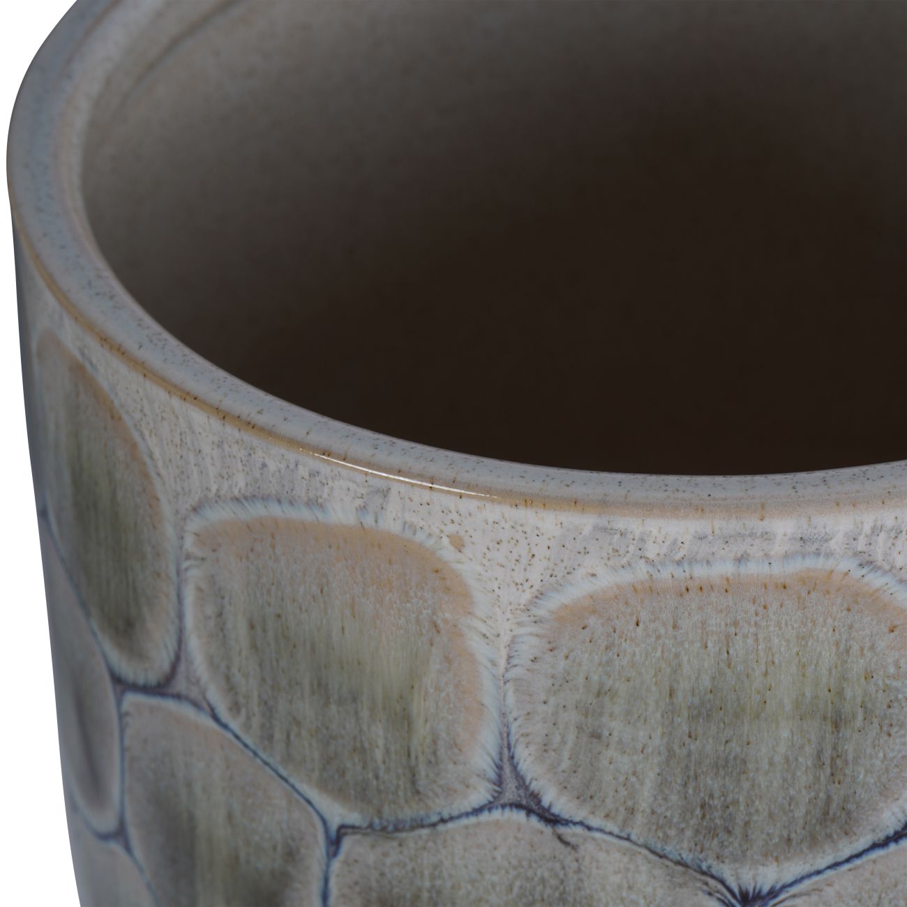 Armadillo Azure Blue & Taupe Ceramic Planter | Medium